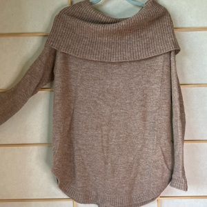 Off the shoulder soft and long sweater
